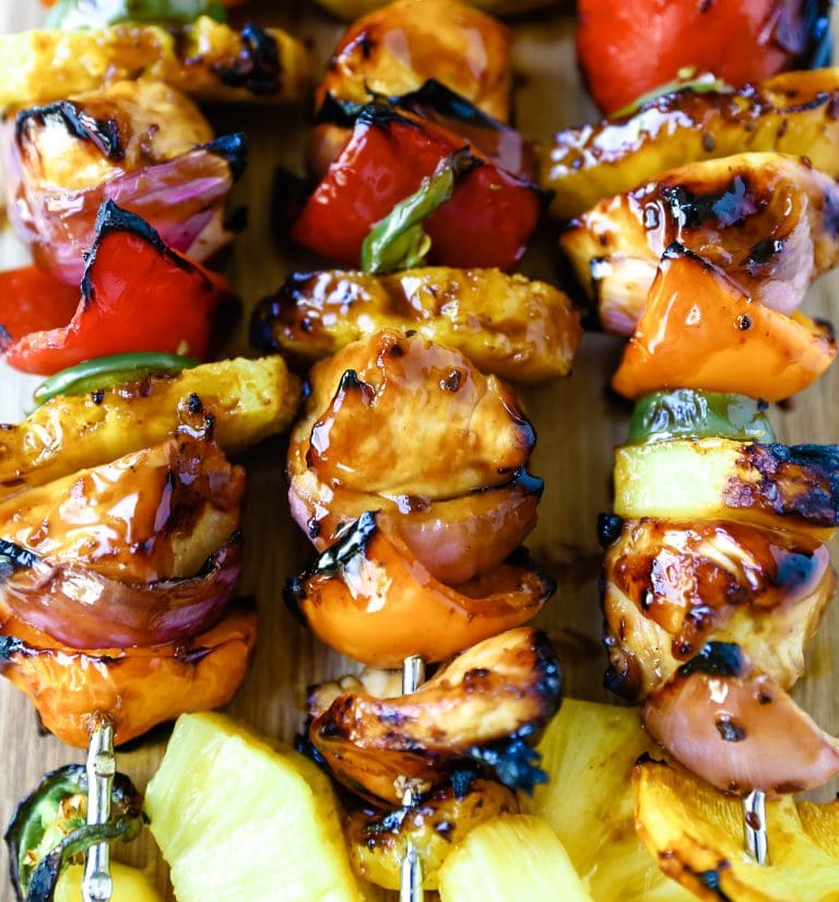 Hawaiian Teriyaki Chicken Skewers Modern Honey