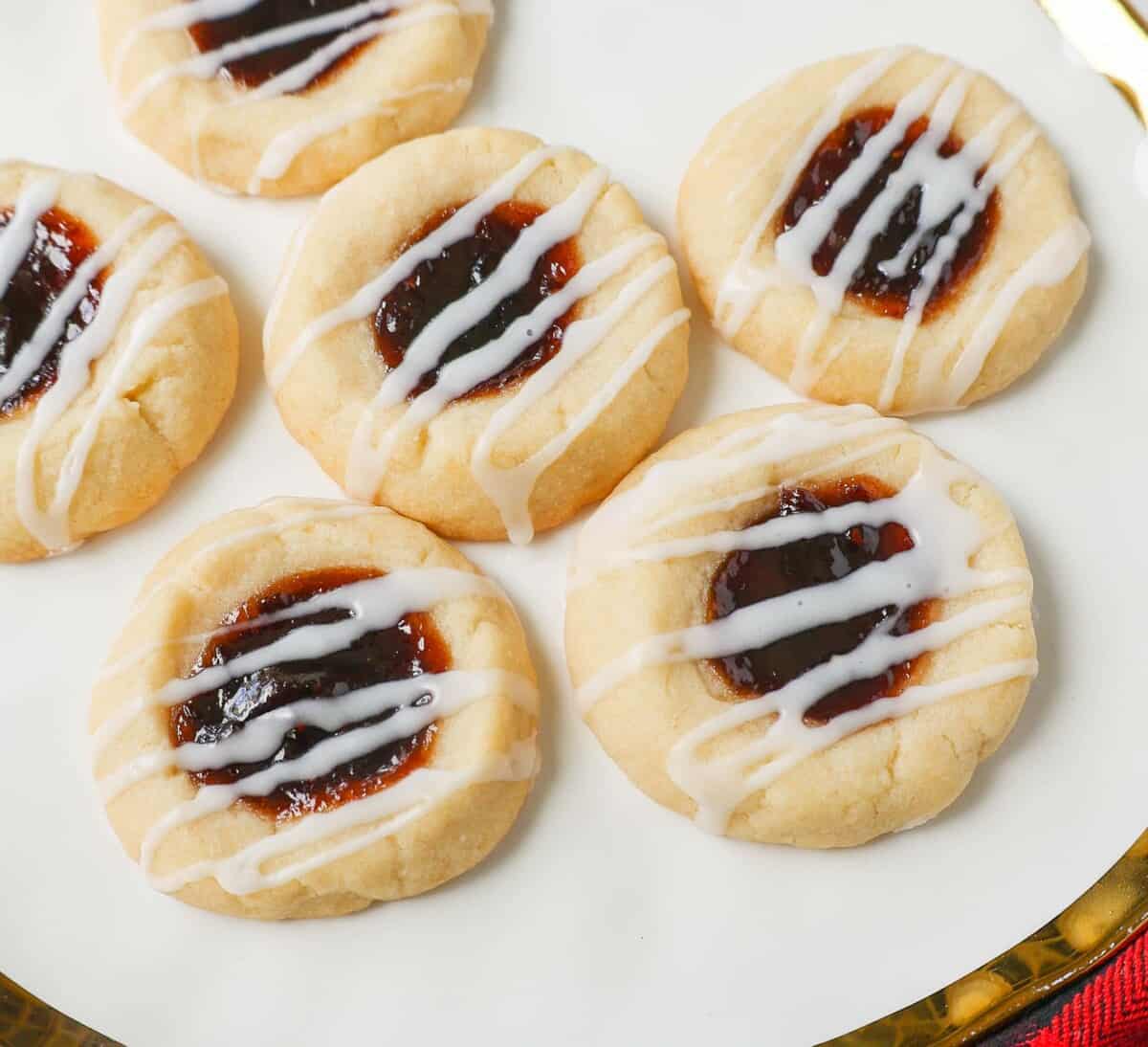 Raspberry Almond Jam Thumbprint Cookies Modern Honey