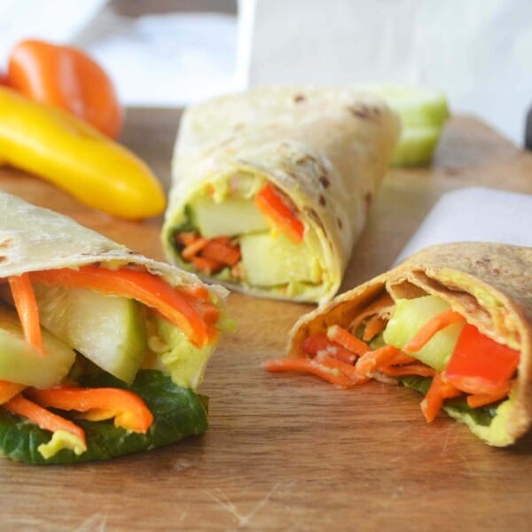 Avocado Ranch Hummus Veggie Wraps – Modern Honey