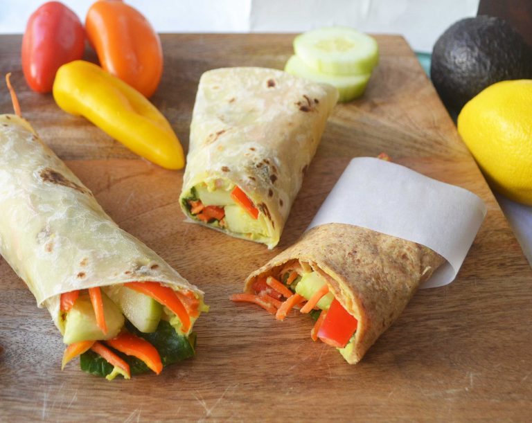 Avocado Ranch Hummus Veggie Wraps – Modern Honey