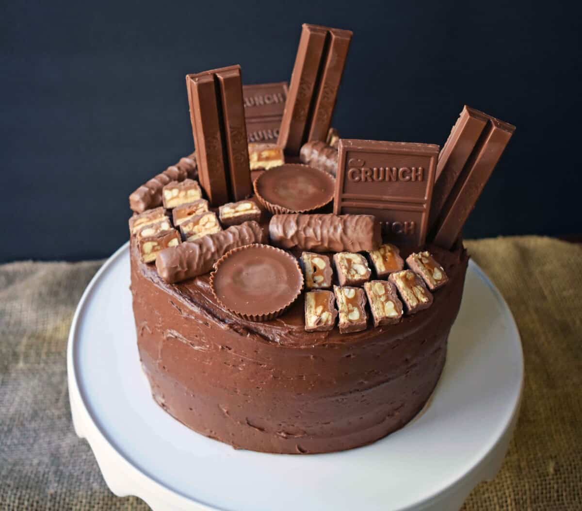 Candy Bar Stash Chocolate Cake – Modern Honey