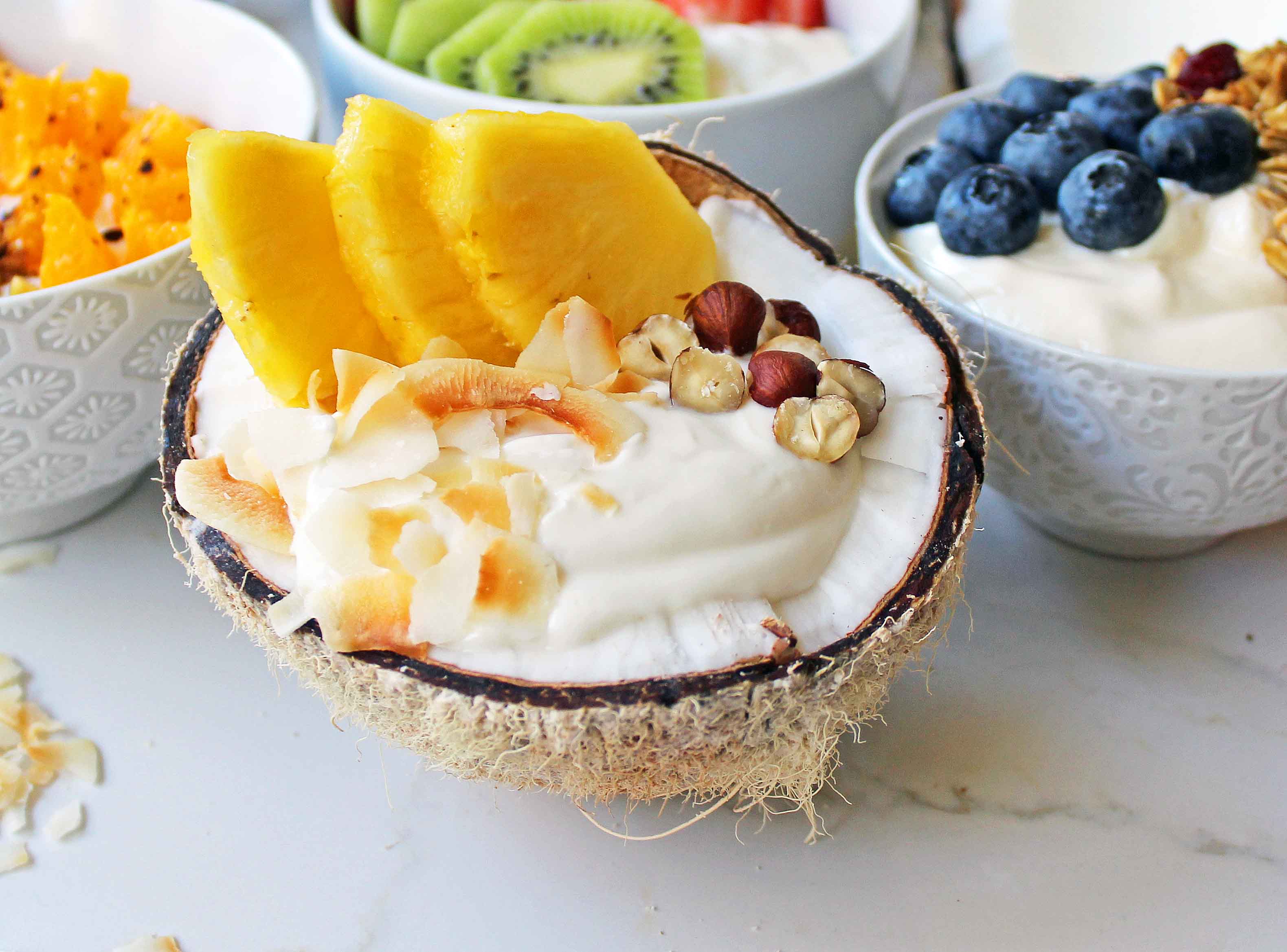 Greek Yogurt Breakfast Bowls with Toppings – Modern Honey