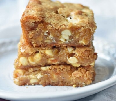 Browned Butter White Chocolate Blondies – Modern Honey