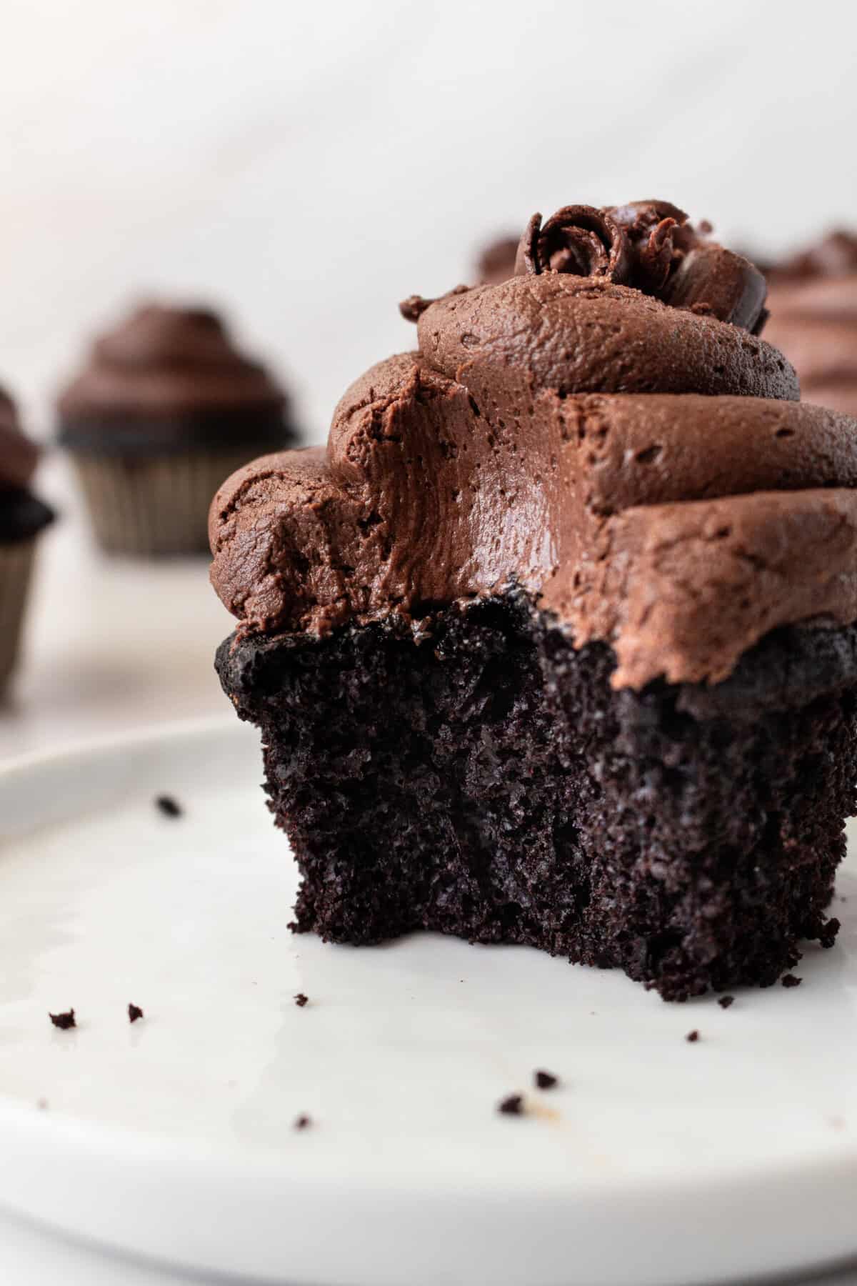 This is the Ultimate Chocolate Cupcake Recipe, with a rich, moist chocolate cake with a tender crumb and a velvet chocolate frosting. These are the best chocolate cupcakes you'll ever taste, with a deep cocoa flavor that melts in your mouth. Not only are they delicious, but this easy chocolate cupcake recipe takes just minutes to prepare. If you are looking for moist chocolate cupcakes that are 5-star rated, this is the recipe for you!