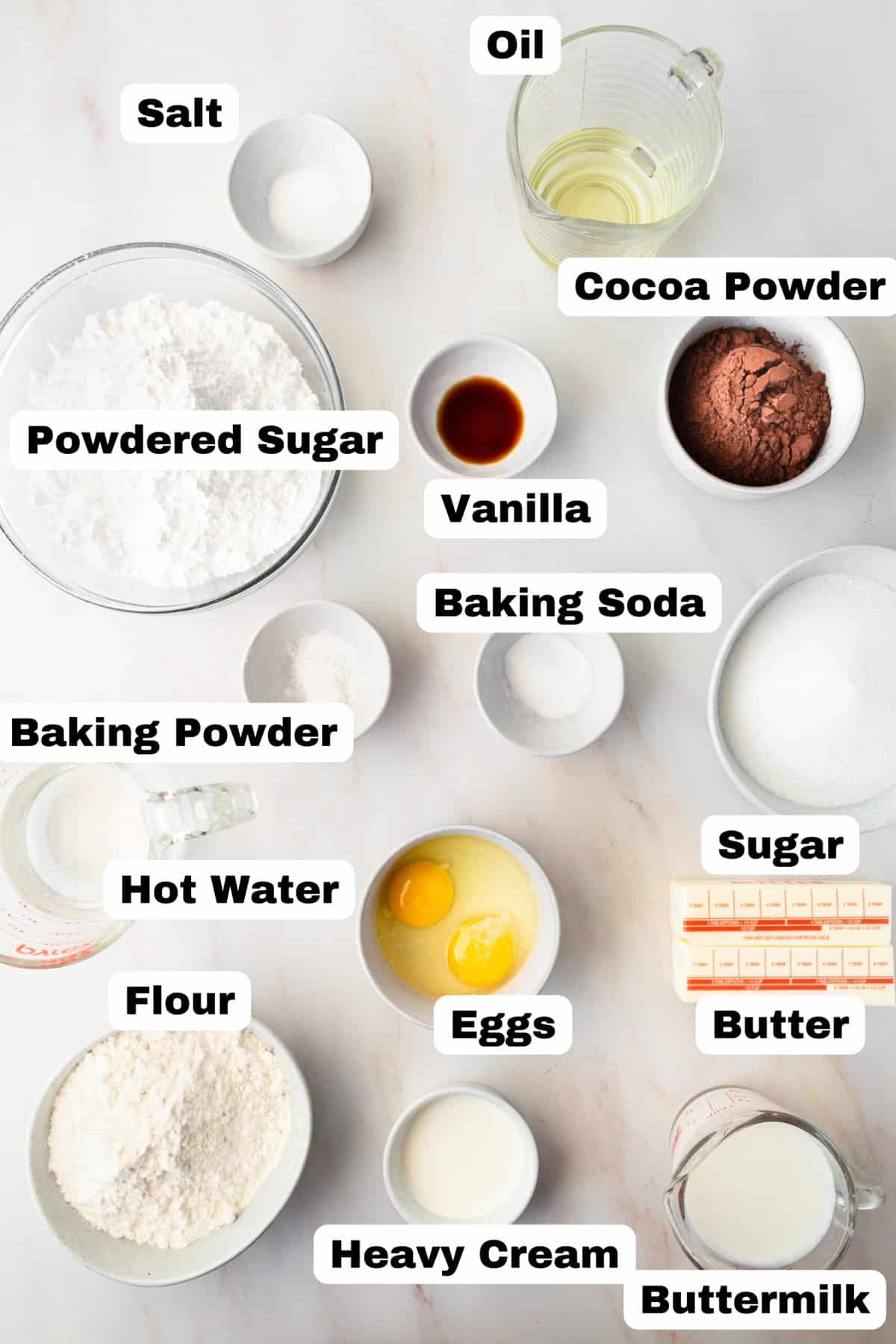 Chocolate Cupcakes Ingredients. What you need to make chocolate cupcakes.