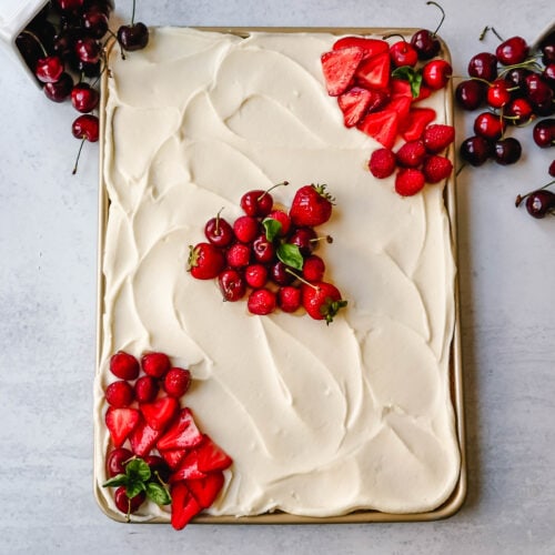 Texas-Sized Vanilla Sheet Cake Recipe