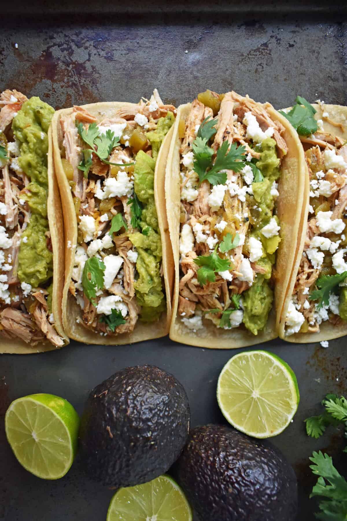 Green Chili Pork Carnitas Tacos – Modern Honey