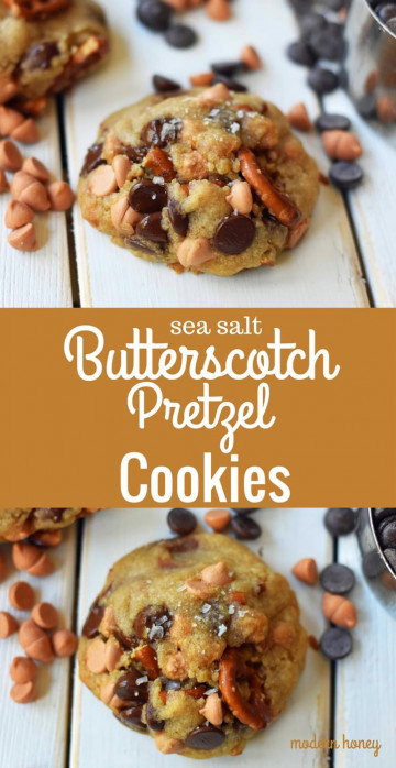 Sea Salt Butterscotch Pretzel Cookies – Modern Honey