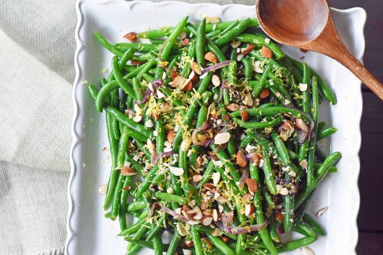 Green Beans with Almonds and Caramelized Onions – Modern Honey