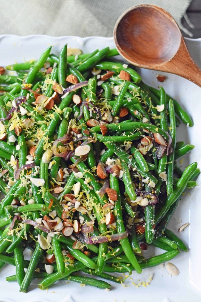 Green Beans with Almonds and Caramelized Onions – Modern Honey