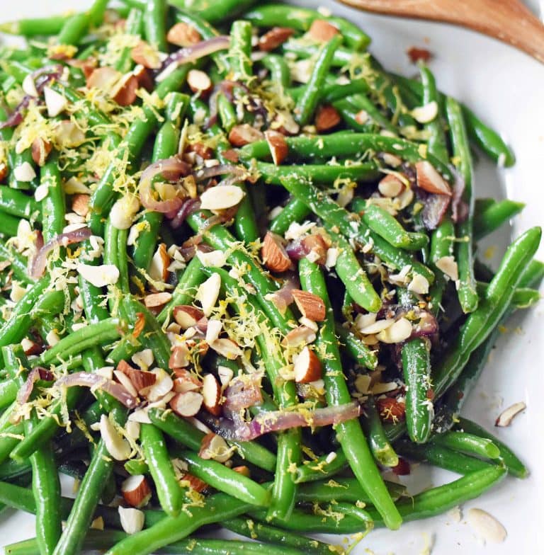 Green Beans with Almonds and Caramelized Onions – Modern Honey