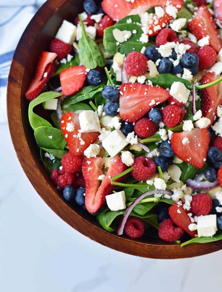 Spinach Berry Salad with Sweet Poppy Seed Dressing – Modern Honey