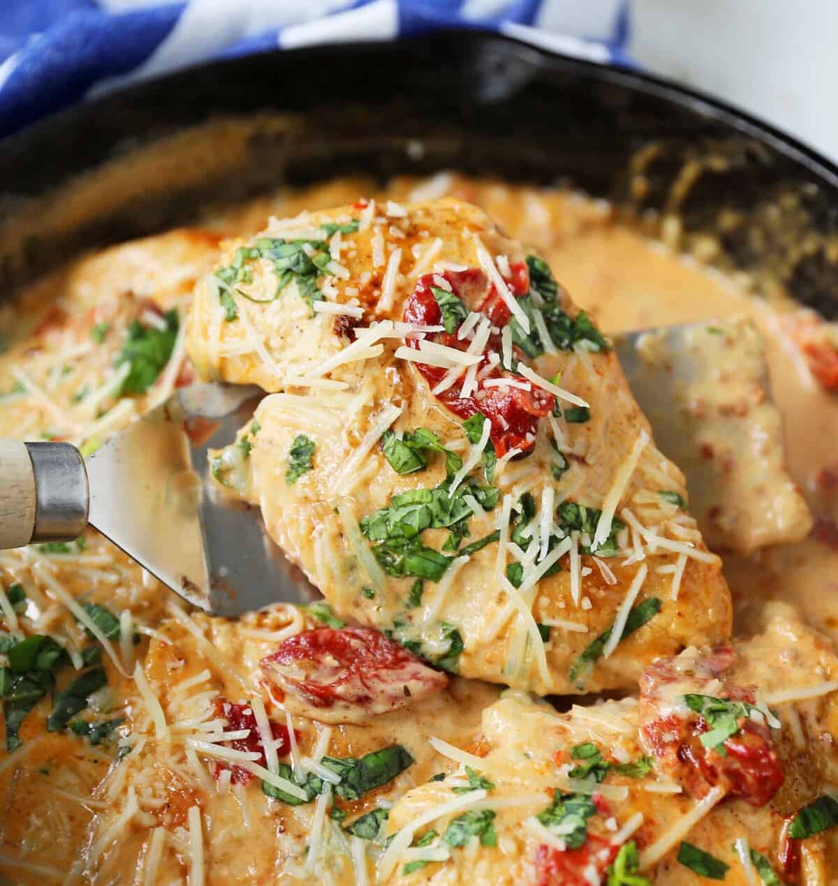 Skillet Chicken With Sun-Dried Tomato Cream Sauce – Modern Honey