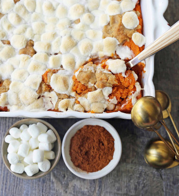 Sweet Potato Casserole with Marshmallows and Streusel – Modern Honey