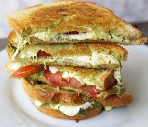 Pesto Panini With Fresh Mozzarella And Tomato – Modern Honey