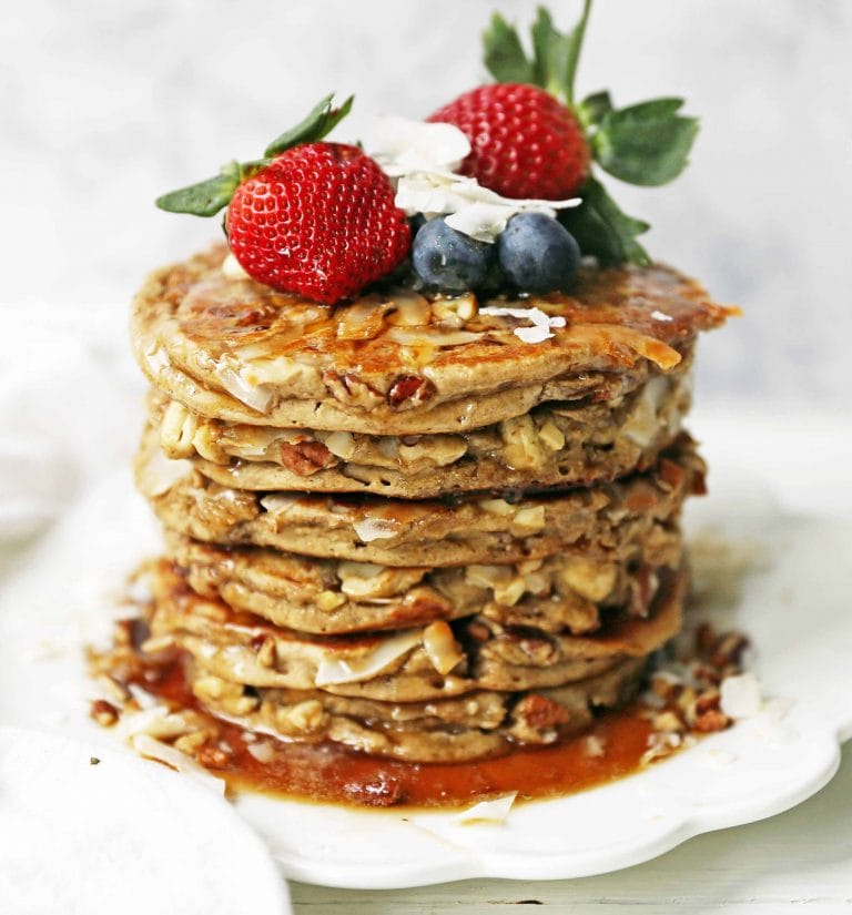 Nutty Granola Pancakes – Modern Honey