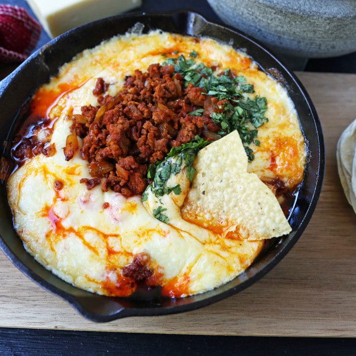 Queso Fundido With Chorizo – Modern Honey