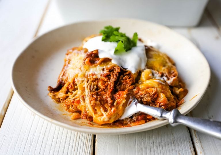 Stacked Beef Enchiladas – Modern Honey