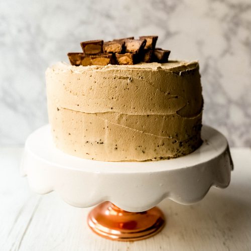 M&M'S peanut butter cake with peanut butter frosting recipe