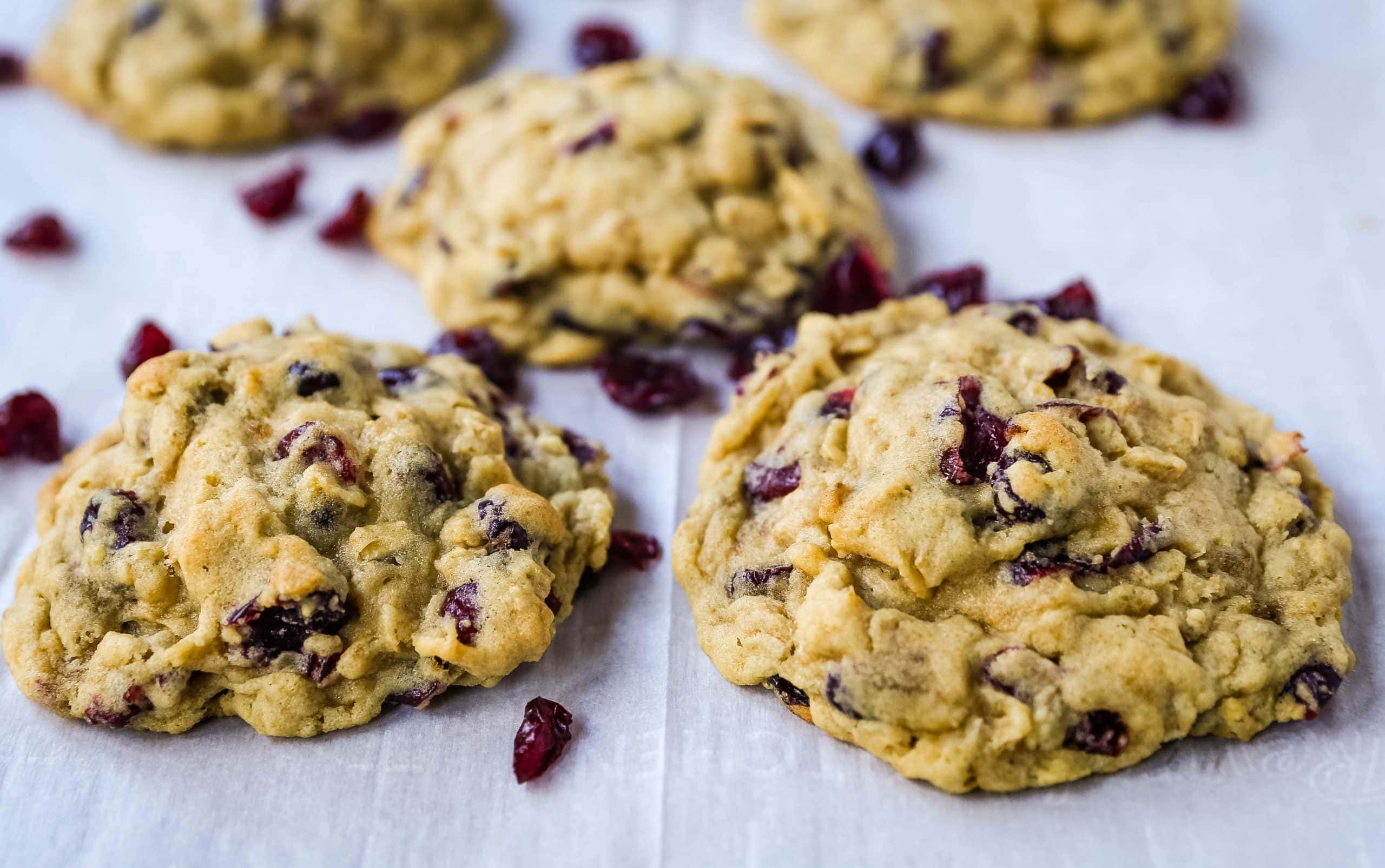 Outrageous cranberry-walnut oatmeal cookies