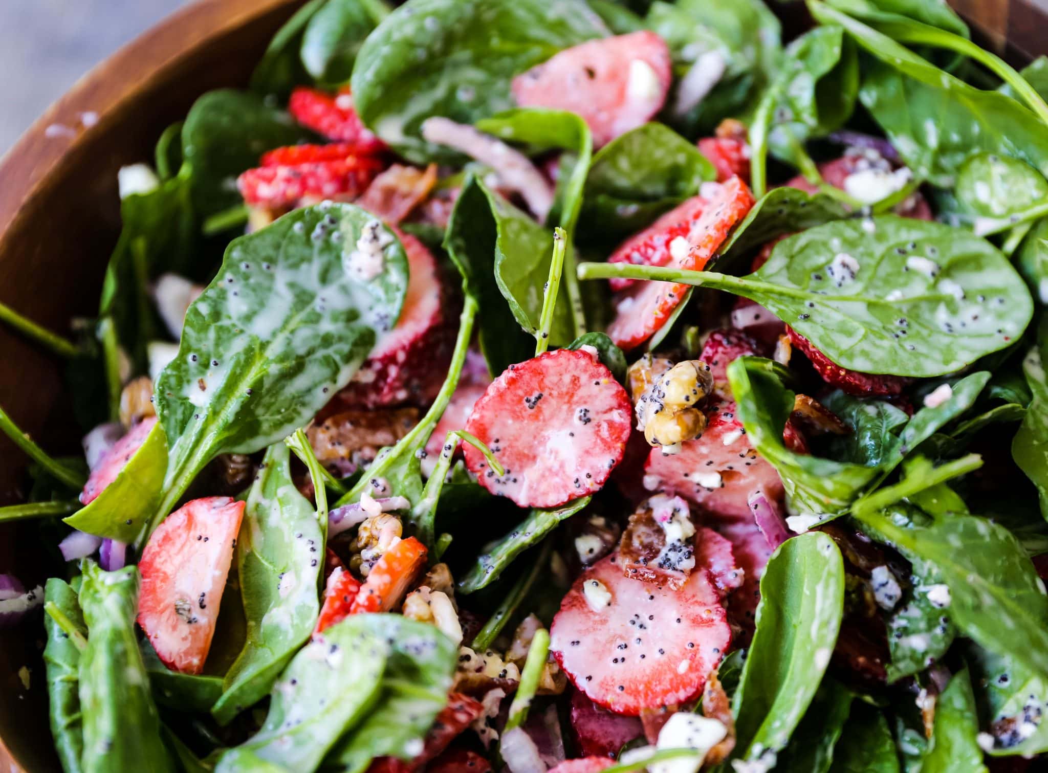 Strawberry Spinach Salad with Poppyseed Dressing Modern