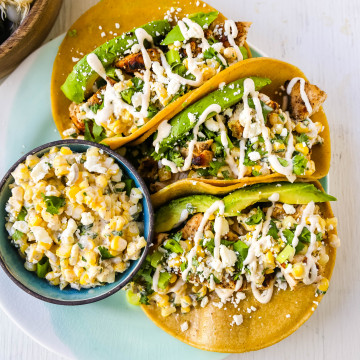 Mexican Street Corn Chicken Tacos – Modern Honey