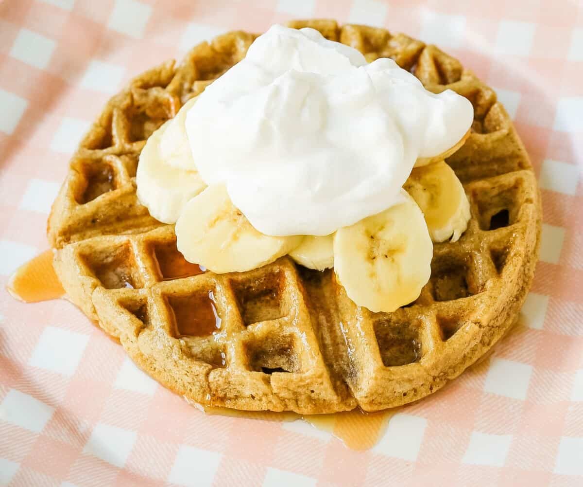 Healthy Gluten-Free Banana Oat Waffles – Modern Honey