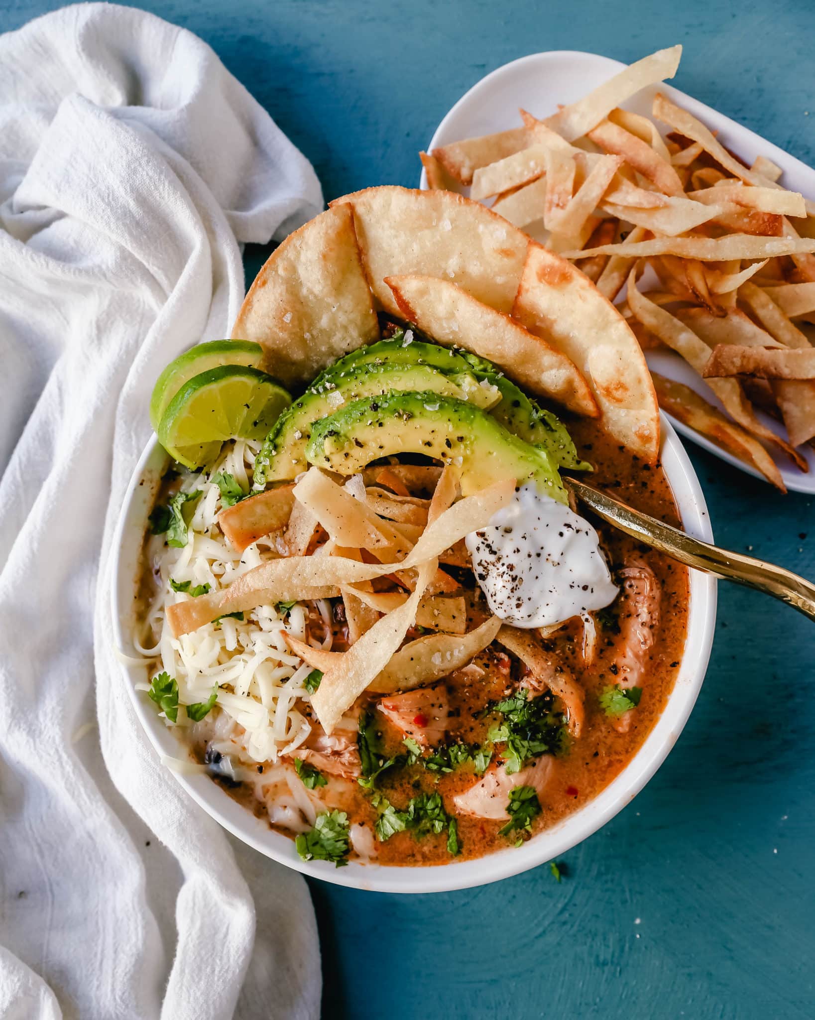 Slow Cooker Creamy Chicken Tortilla Soup – Modern Honey