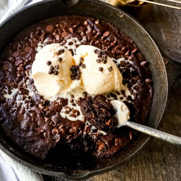 Double Chocolate Chocolate Chip Skillet Cookie – Modern Honey