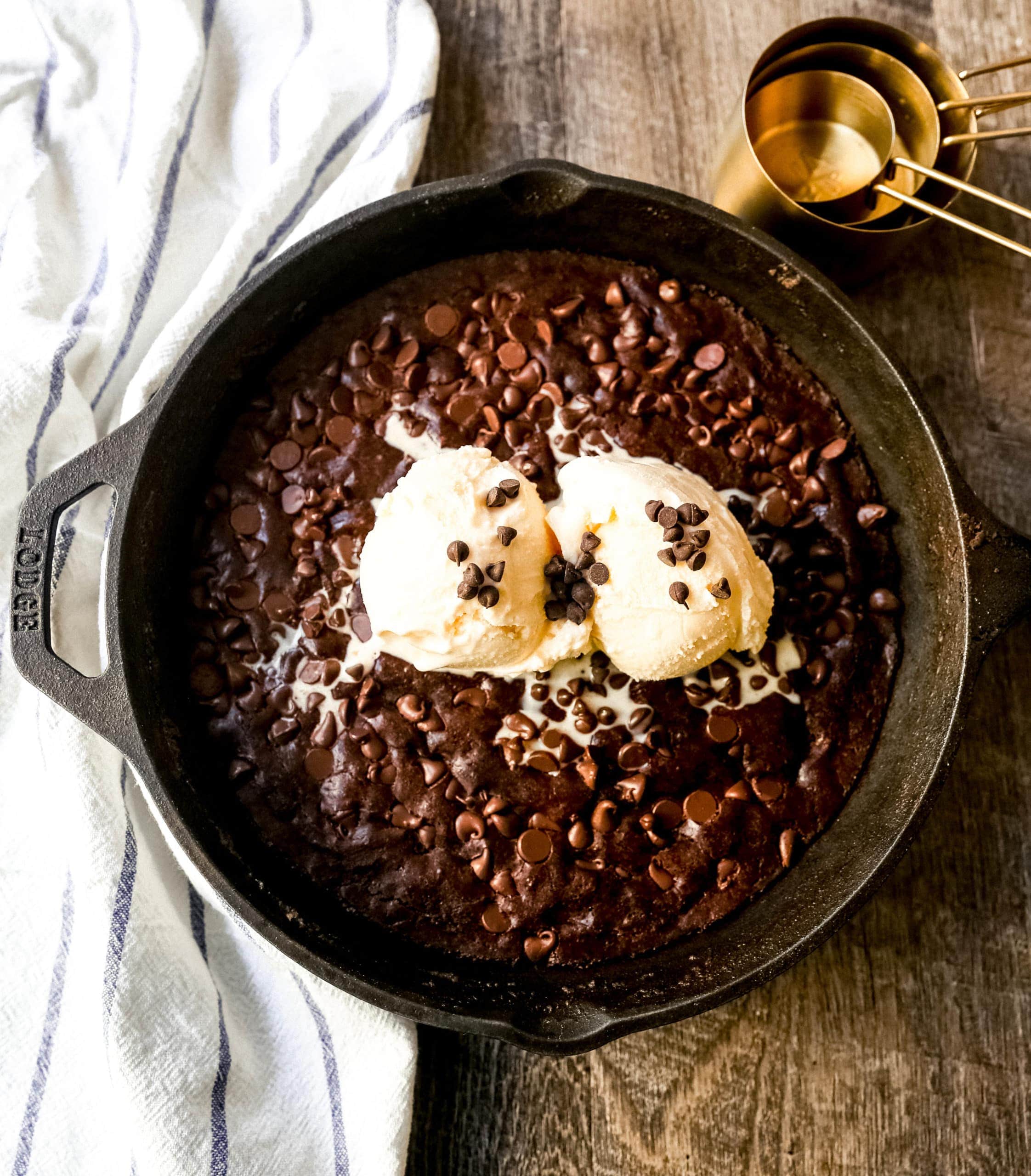 Double chocolate chip skillet cookie recipe