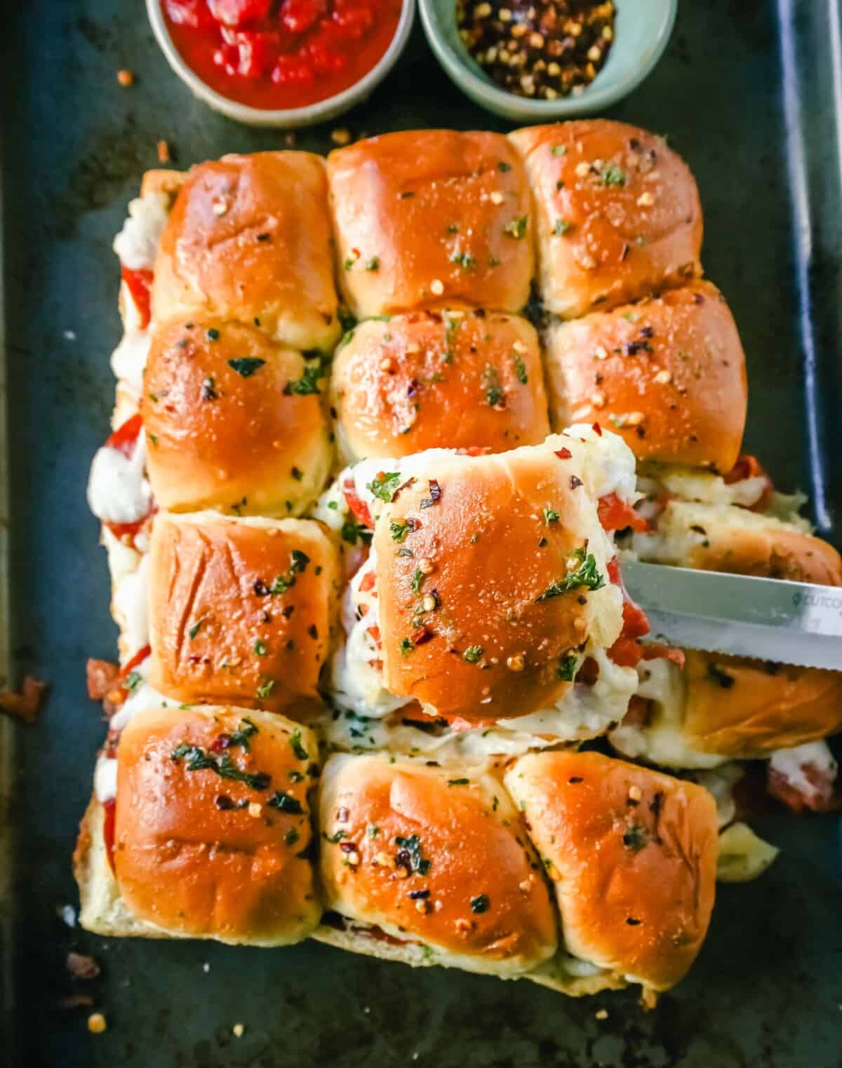 Pepperoni Pizza Sliders Modern Honey