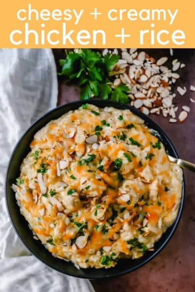 Cheesy Chicken And Rice Modern Honey   Cheesy Chicken And Rice Recipe 400x600 