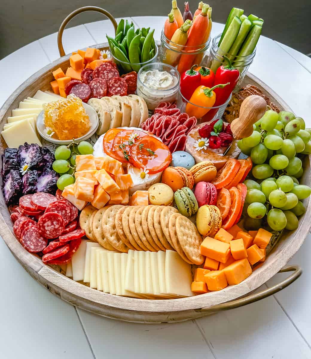 baguette meat and cheese platter