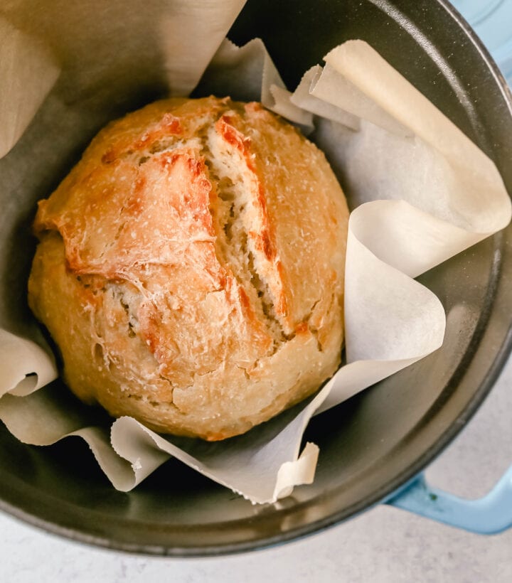 Dutch Oven Bread with Cheddar and Everything Bagel Seasoning