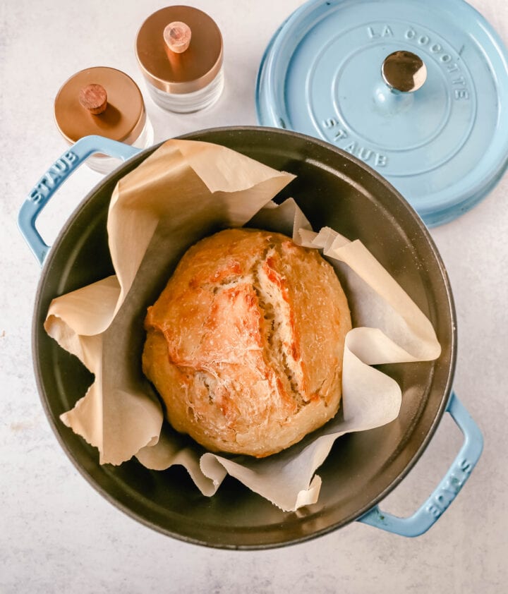 No Knead Dutch Oven Bread Recipe - Mon Petit Four®