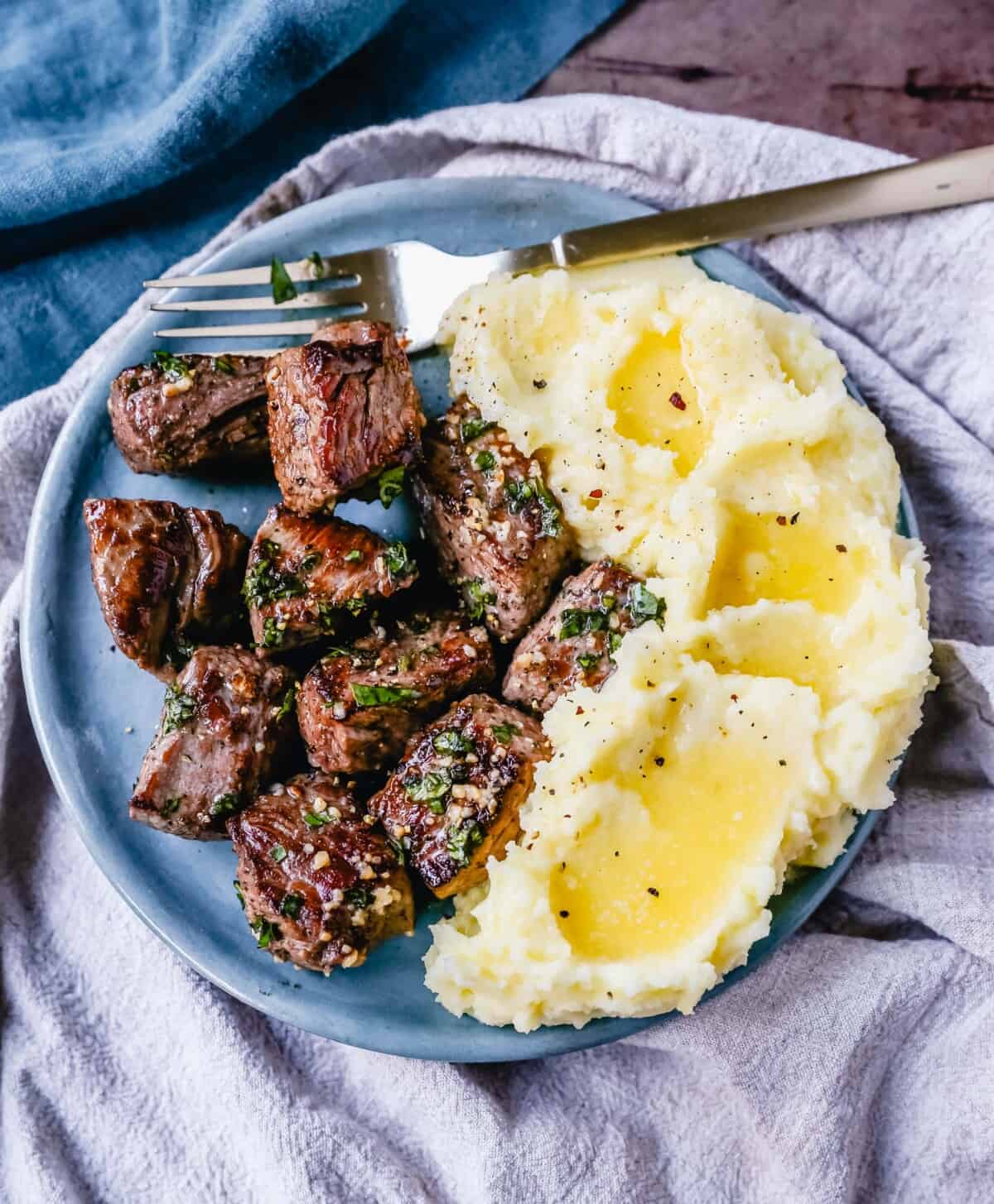 Garlic Butter Steak Bites Modern Honey 