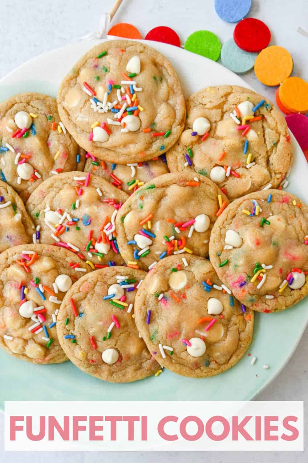 Sugar Cookies with Sprinkles and White Chocolate Chips