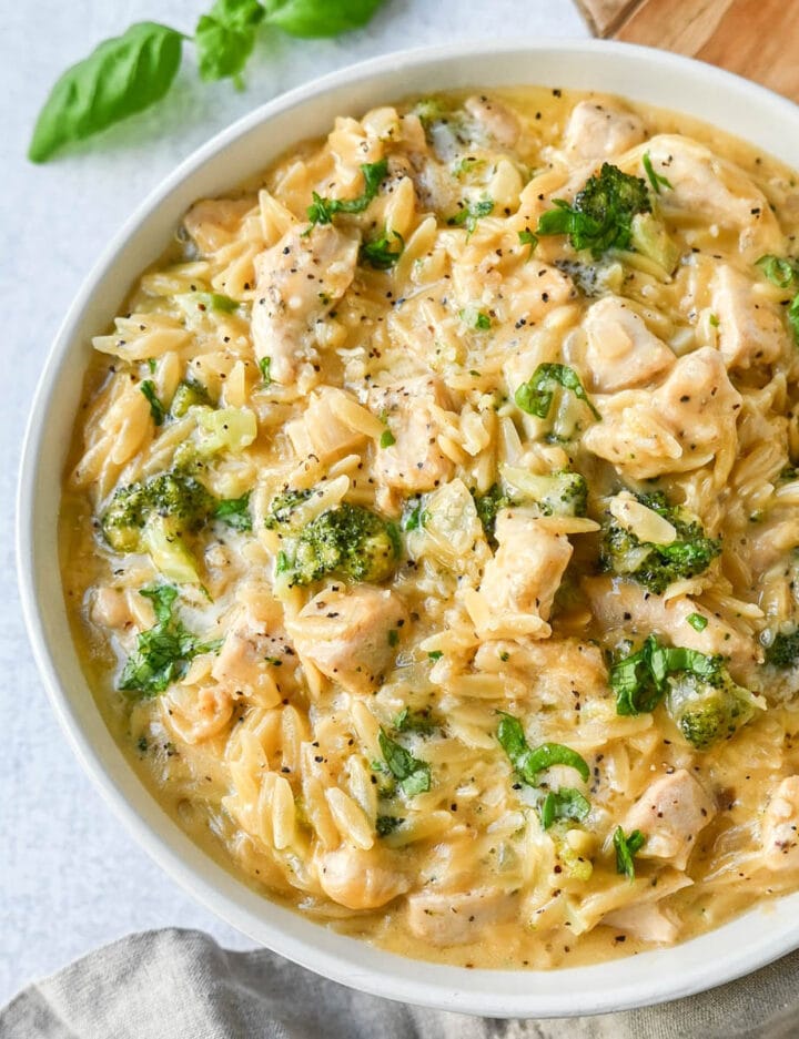 Cheesy Chicken Broccoli Orzo Modern Honey