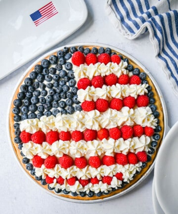 Sugar Cookie Flag Fruit Pizza – Modern Honey