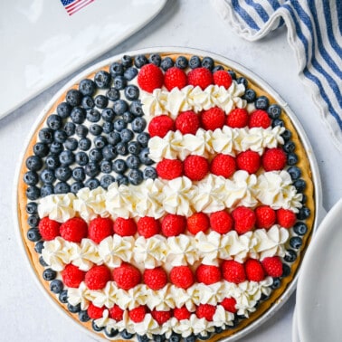 Sugar Cookie Flag Fruit Pizza – Modern Honey