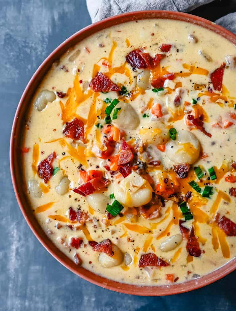 Bacon Cheddar Gnocchi Soup – Modern Honey