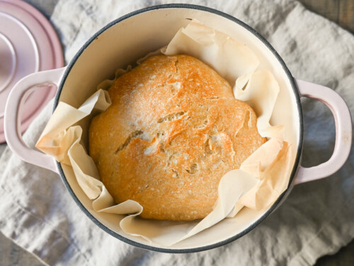 No Knead Dutch Oven Bread Recipe - Mon Petit Four®