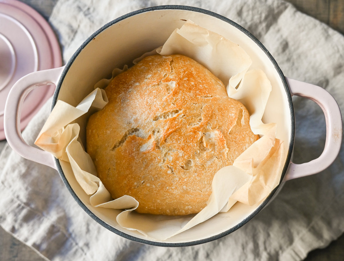 No Knead Overnight Crusty Bread – Modern Honey