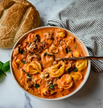 Creamy Sausage Tortellini Soup – Modern Honey