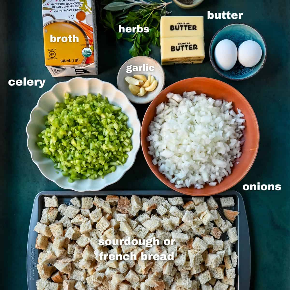 https://www.modernhoney.com/wp-content/uploads/2023/11/Classic-Butter-Herb-Stuffing-Ingredients-1.jpg