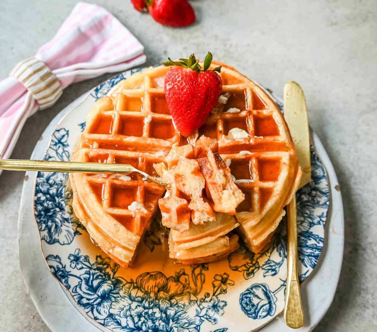 How to make the best homemade waffles. Learn how to make easy buttermilk waffles at home.