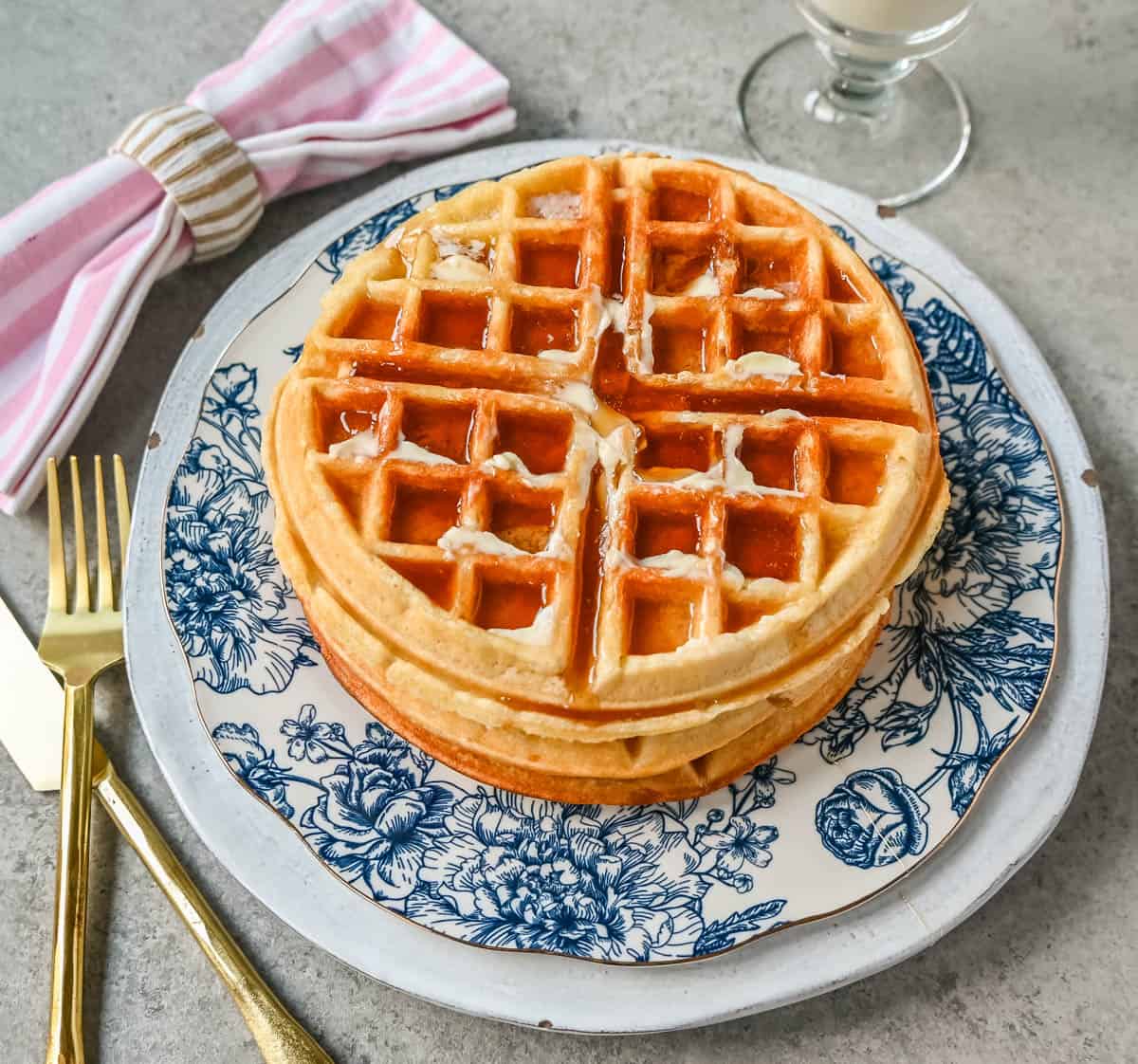 How to make the best homemade waffles. Learn how to make easy buttermilk waffles at home.