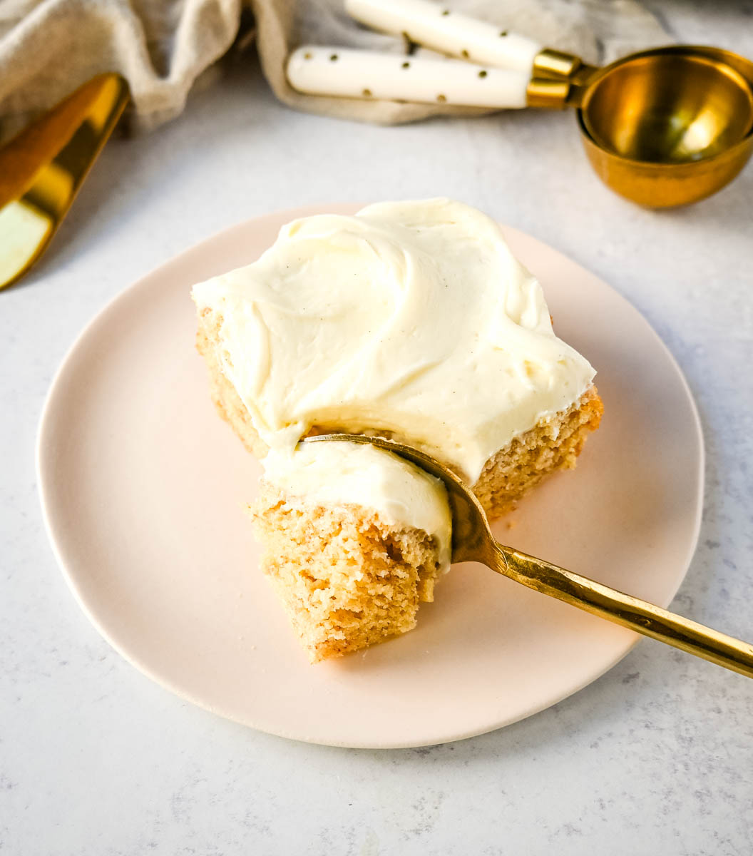 These moist, sweet banana bars frosted with rich, toffee brown butter frosting are the best banana bar recipe ever! You will love these frosted banana bars with cream cheese frosting.