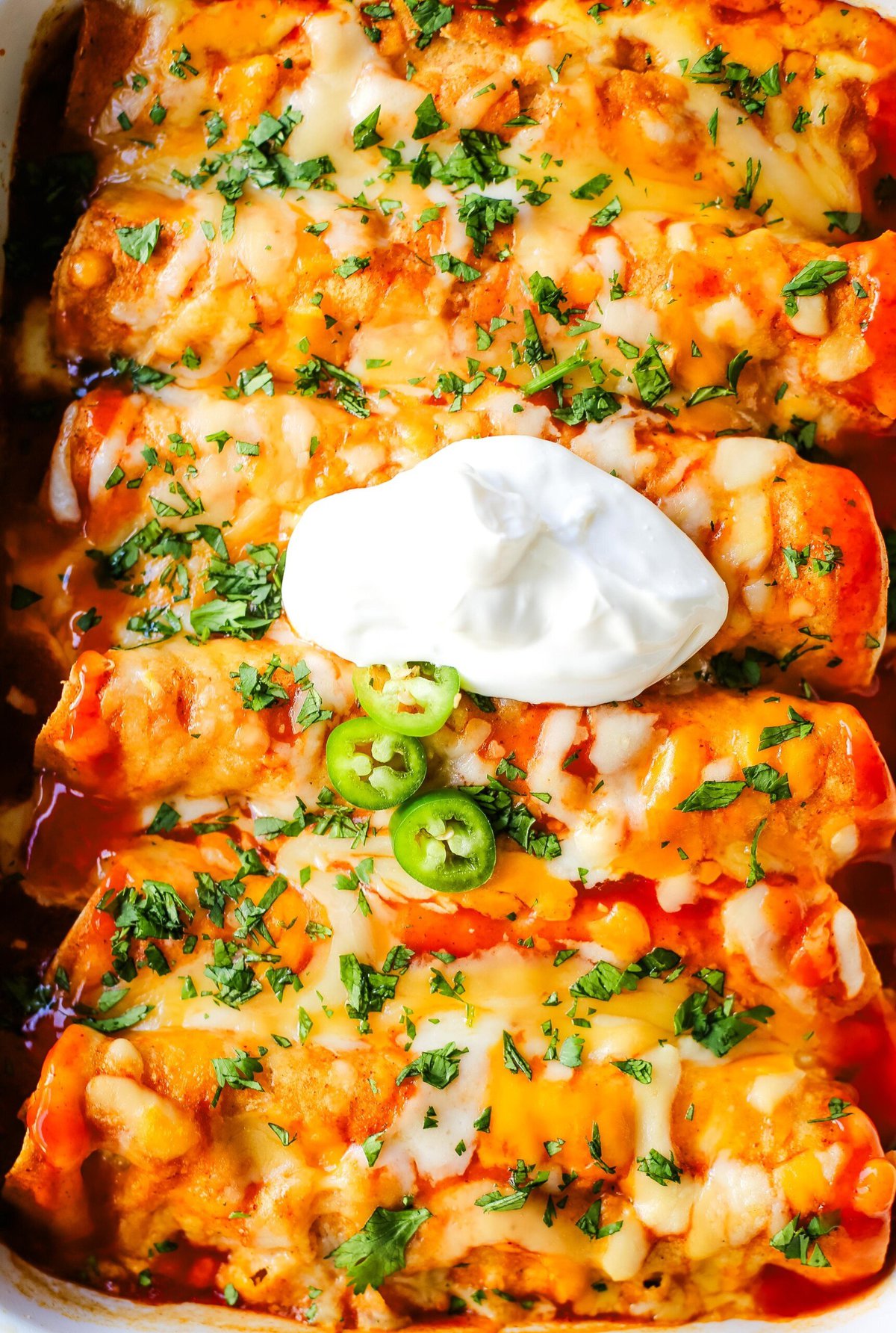 How to make Quick and Easy Chicken Enchiladas with only a few ingredients. This delicious chicken enchiladas recipe is super simple and a crowd pleaser.