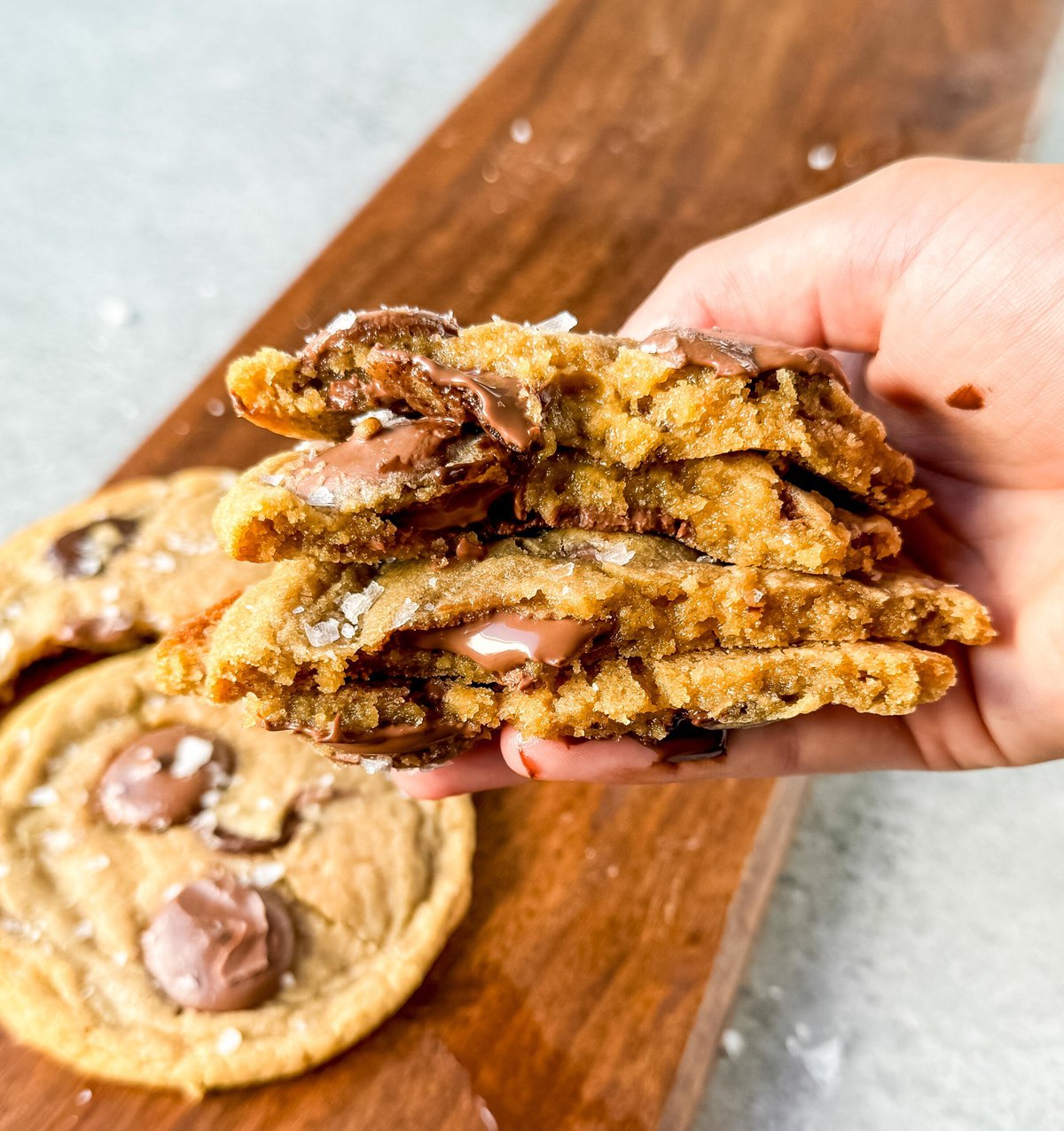 This rich, buttery brown butter chocolate chip cookie has a chewy center and crisp edges and highlights the nutty richness of browned butter. The caramel-like flavor perfectly complements pockets of melted, gooey chocolate. These browned butter chocolate chip cookies are the ultimate upgrade to the classic chocolate chip cookie.